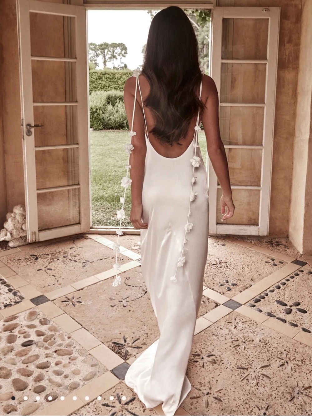 Meshki Elenora White Slip Dress